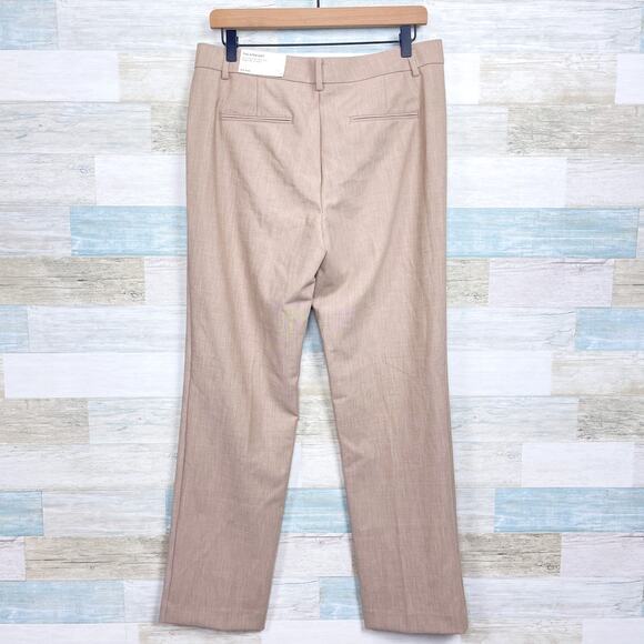 Ann Taylor The Straight Pants Brown Mid Rise Stretch Office Career Womens 8 - Picture 4 of 8